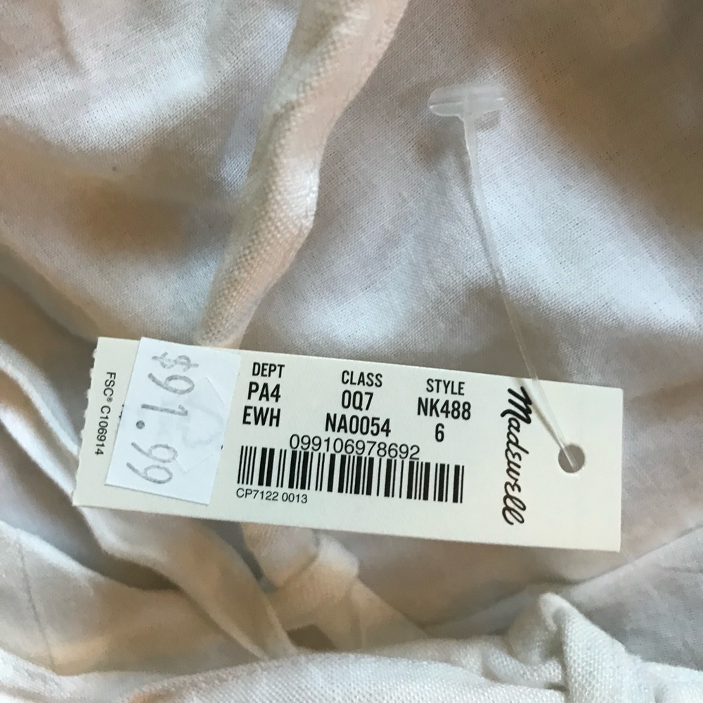Madewell White Midi Dress with Eyelet Hem - Picture 5 of 5